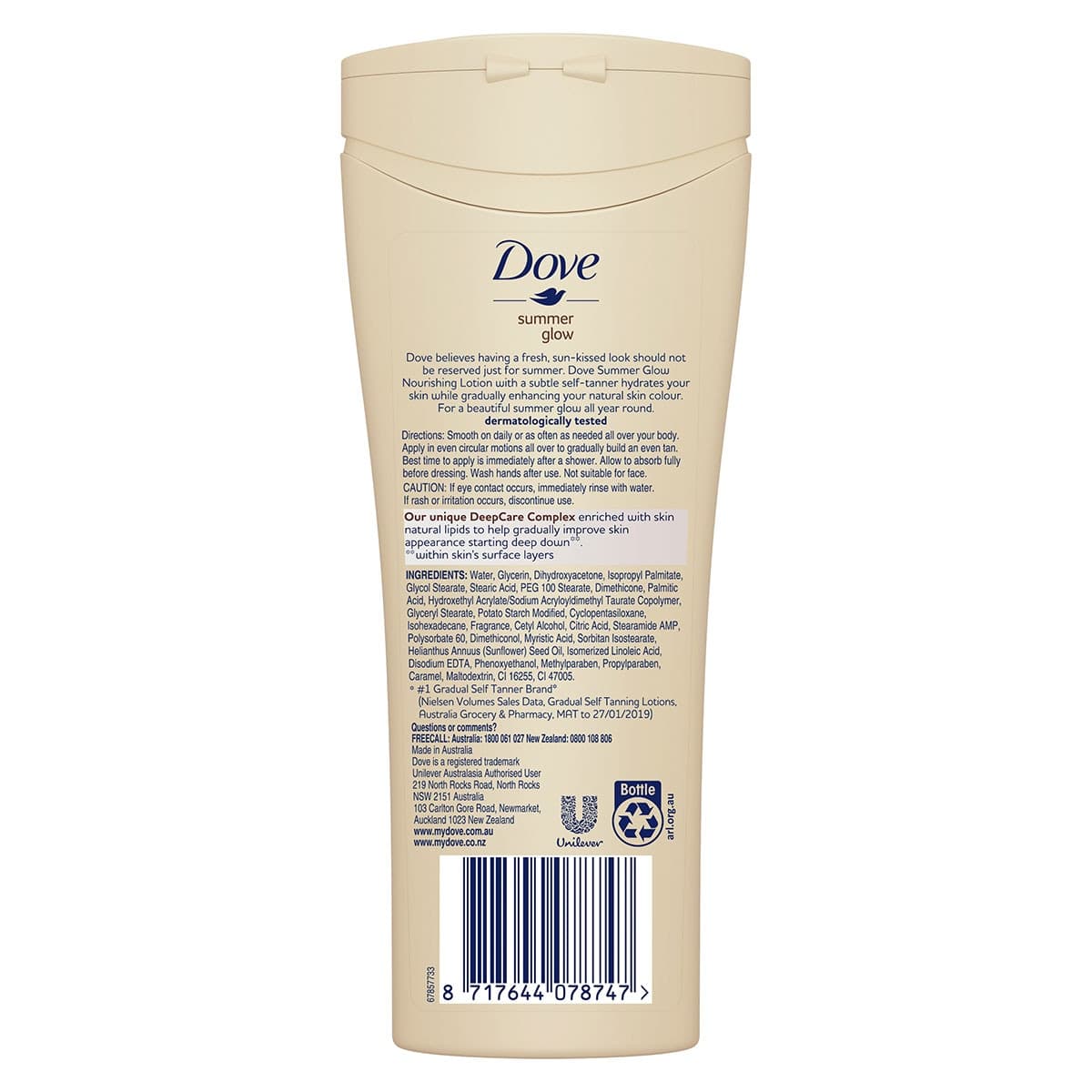 Thumbnail Dove Summer Glow Gradual Tan Body Lotion Medium to Dark 400ml