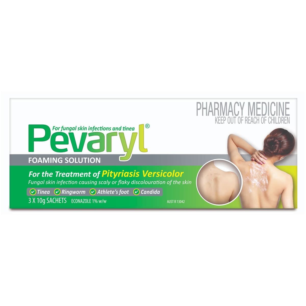 Thumbnail Pevaryl Foaming Solution 3 x 10g Sachets