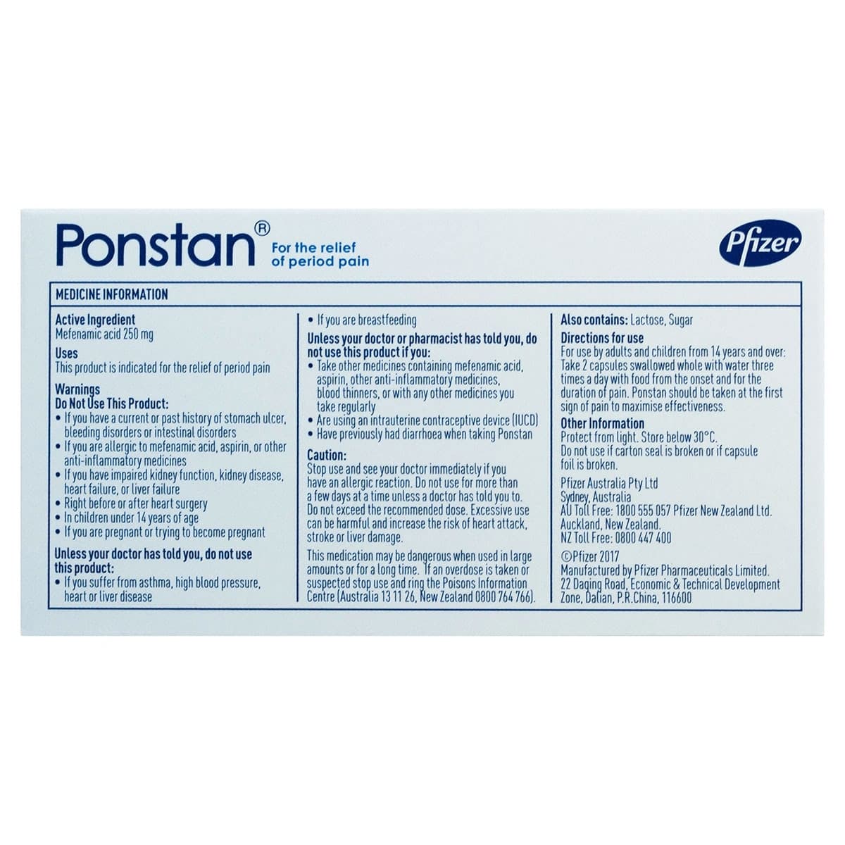 Thumbnail Ponstan Period Pain Relief 20 Capsules