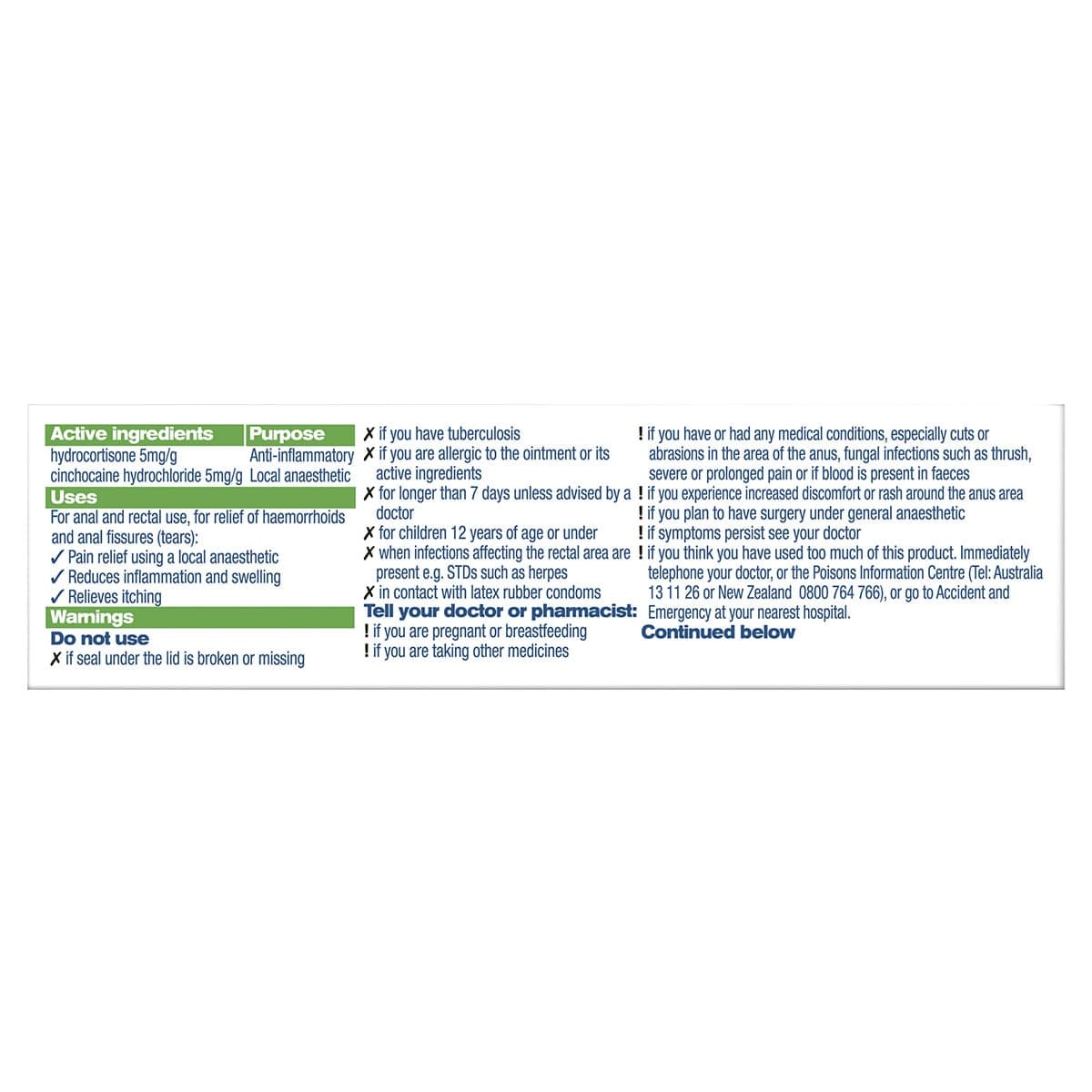 Thumbnail Proctosedyl Haemorrhoids Relief Ointment 15g