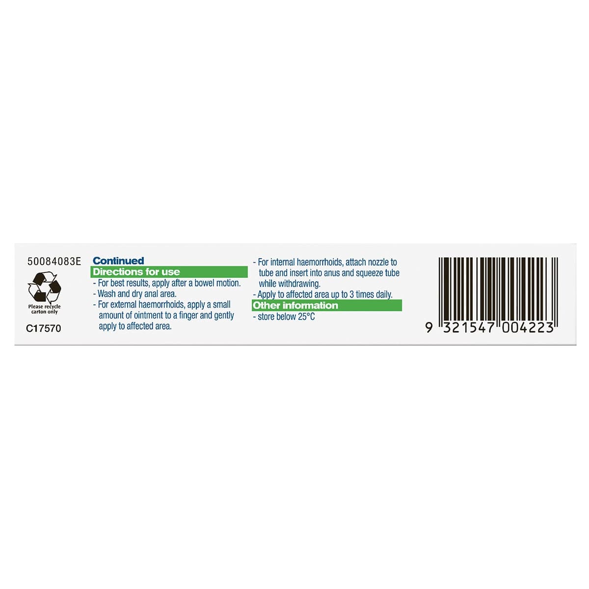 Thumbnail Proctosedyl Haemorrhoids Relief Ointment 15g