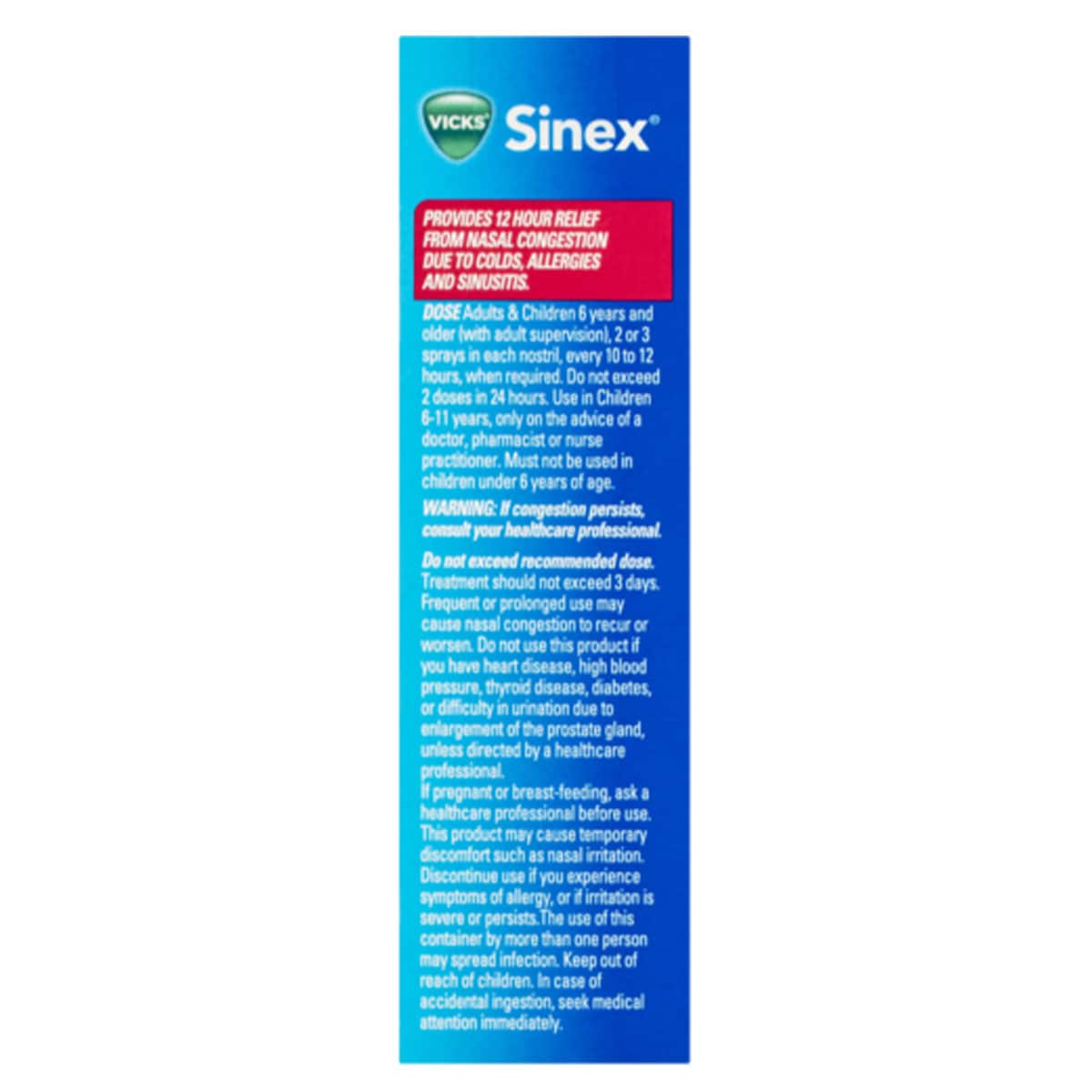 Thumbnail Vicks Sinex Nasal Decongestant Aloe 15ml