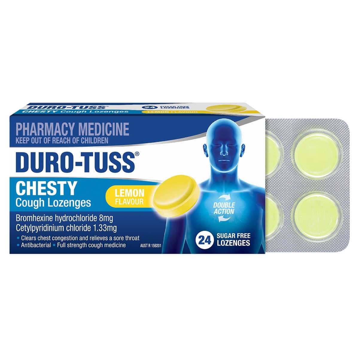 Thumbnail Duro-Tuss Chesty Cough Lozenges Sugar Free Lemon 24 Pack