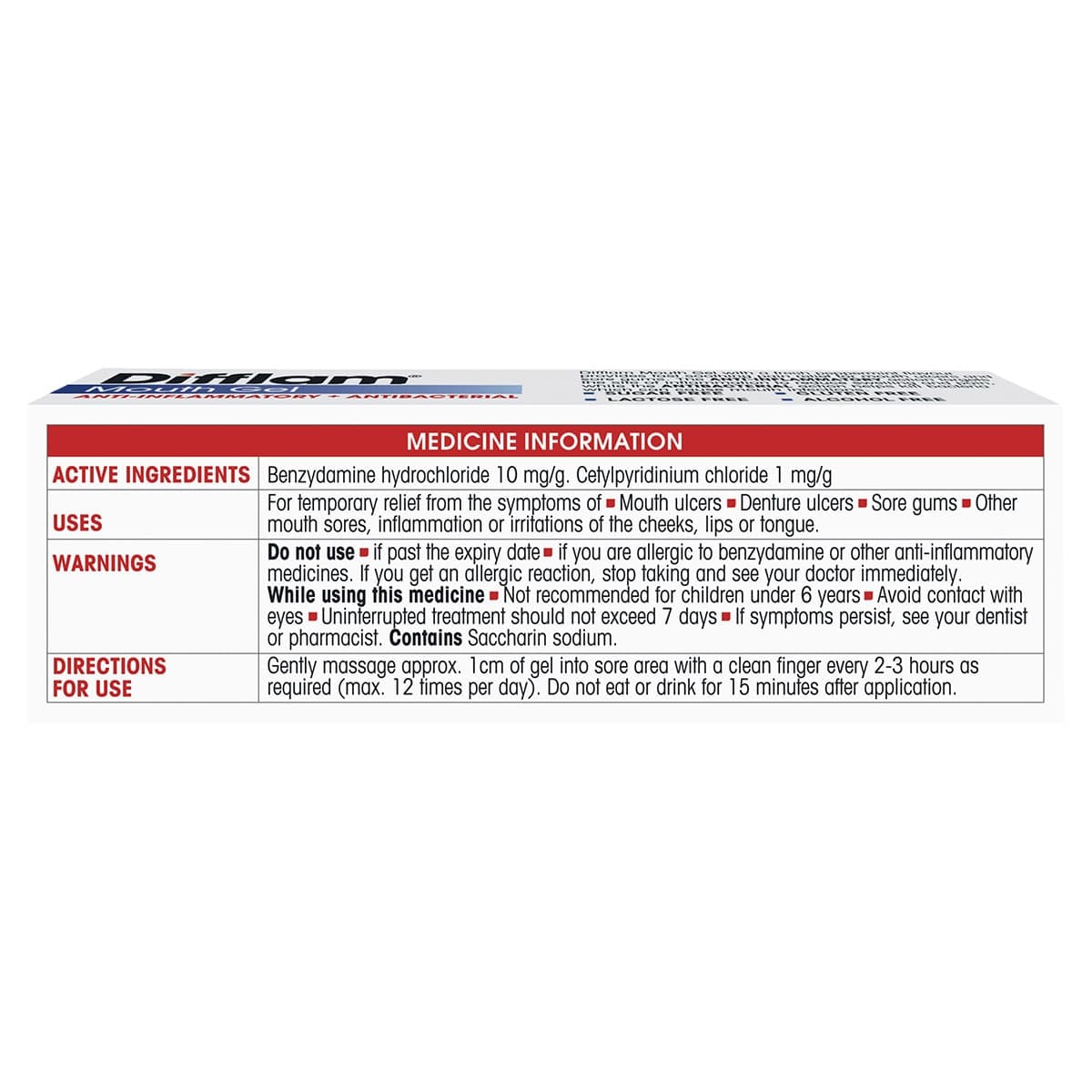 Thumbnail Difflam Anti-Inflammatory Mouth Gel Anti-Inflammatory & Antibacterial 10g