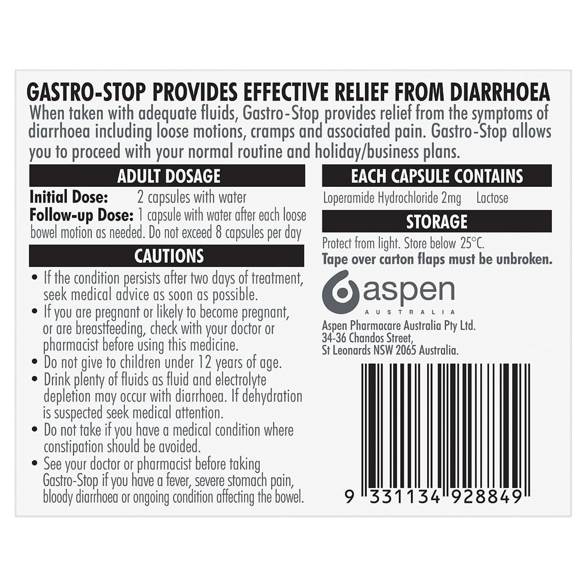 Thumbnail Gastro-Stop 12 Capsules PBS
