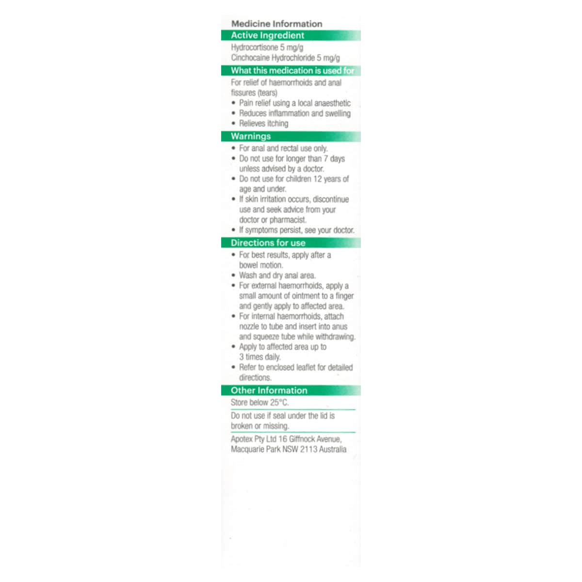 Thumbnail APOHEALTH Haemorrhoid Ointment 30g