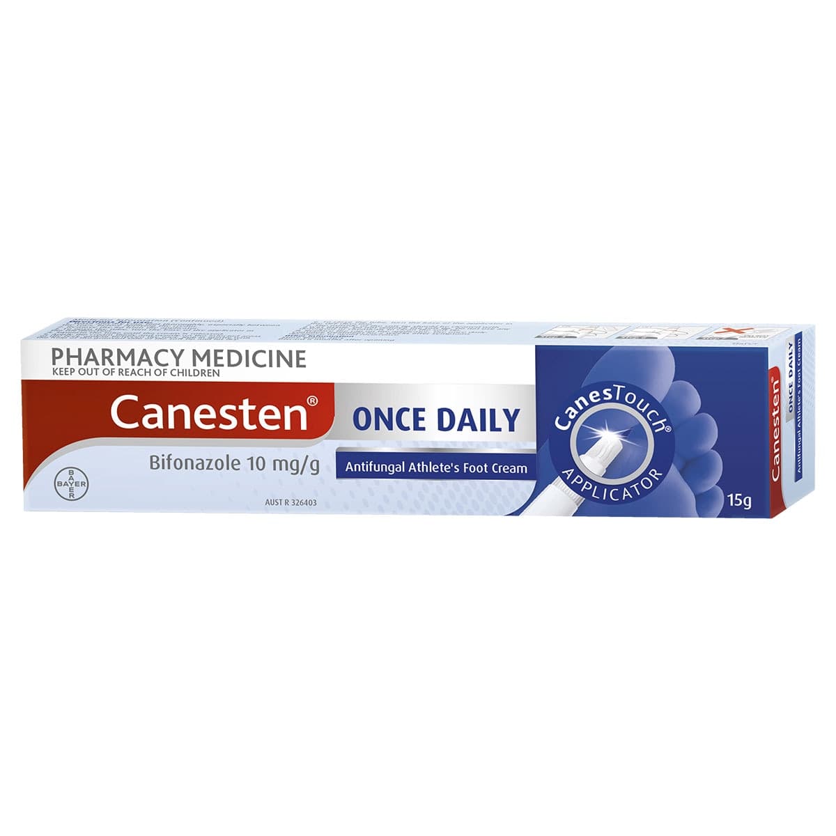 Thumbnail Canesten Once Daily Anti-fungal Athletes Foot Cream with Applicator 15g