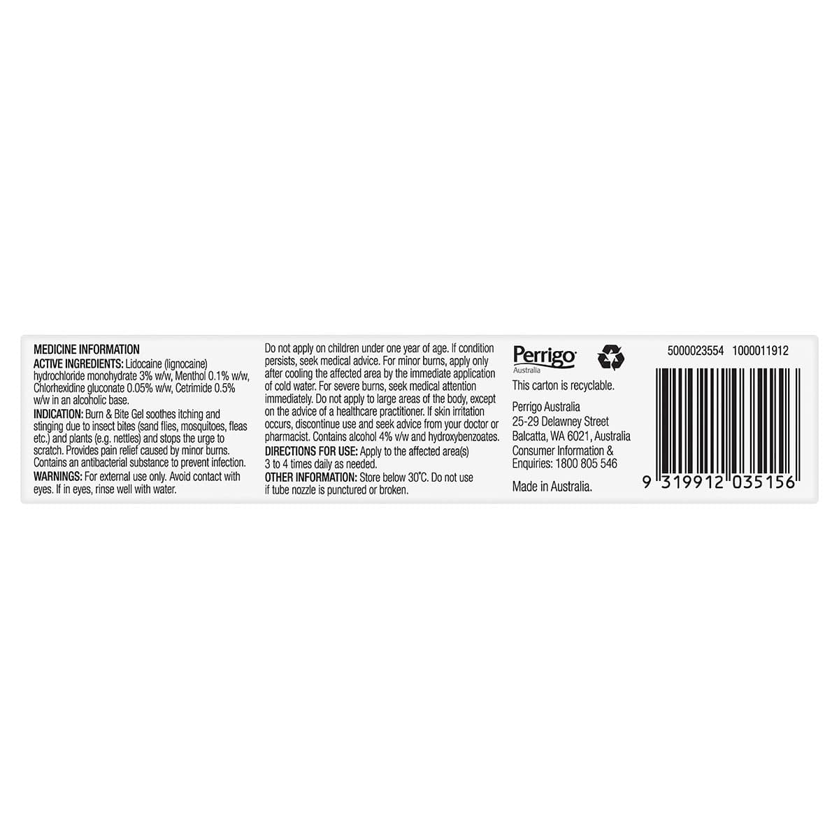 Thumbnail Burn & Bite Pain Relief Gel 30g