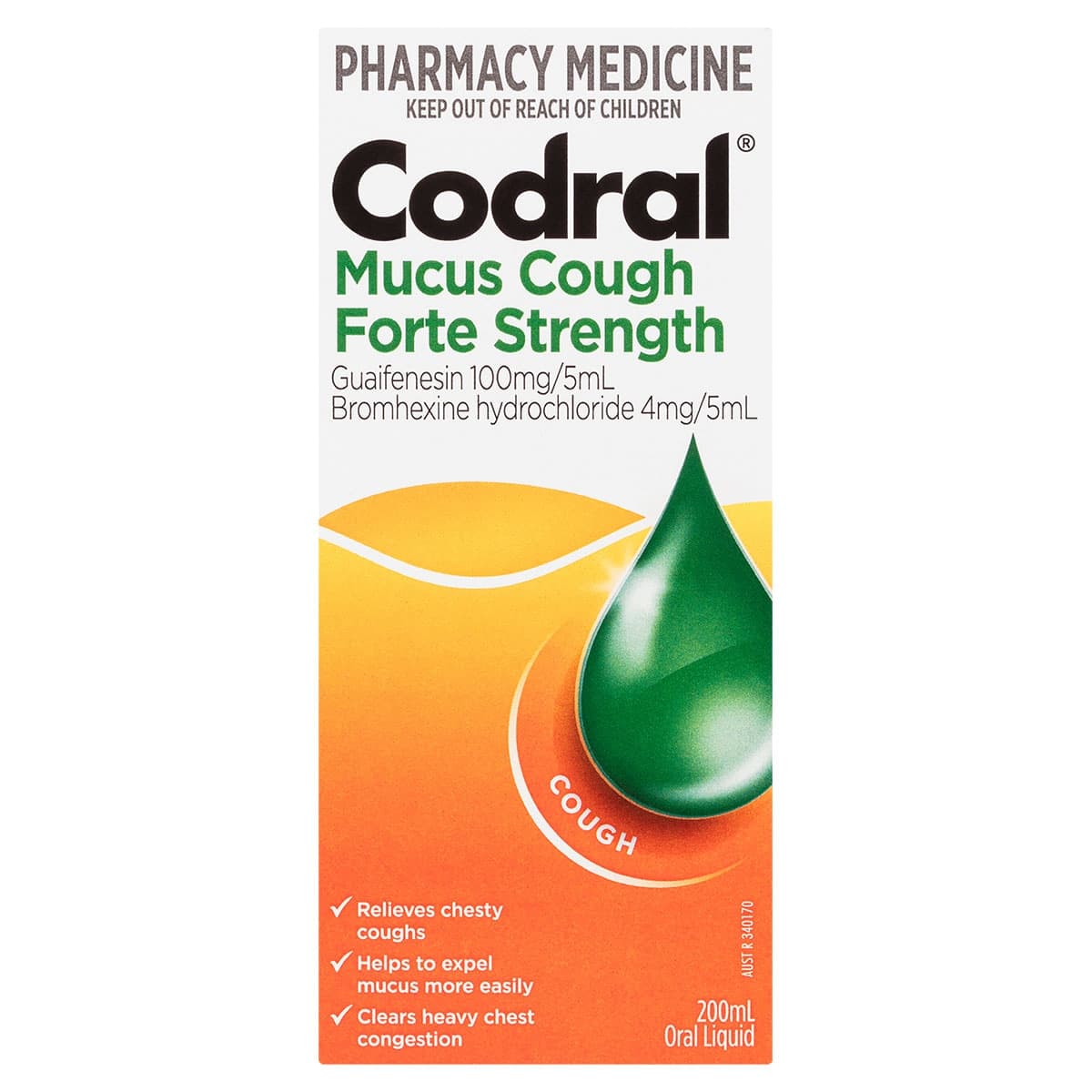 Thumbnail Codral Mucus Cough Forte Strength Liquid 200ml
