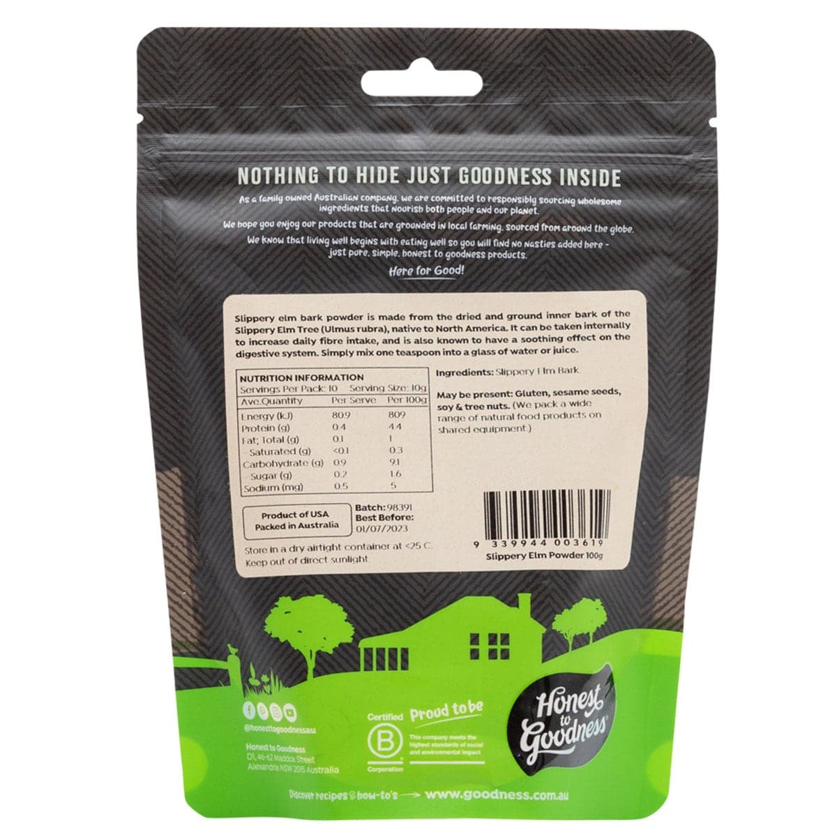Thumbnail Honest to Goodness Slippery Elm Powder 100g