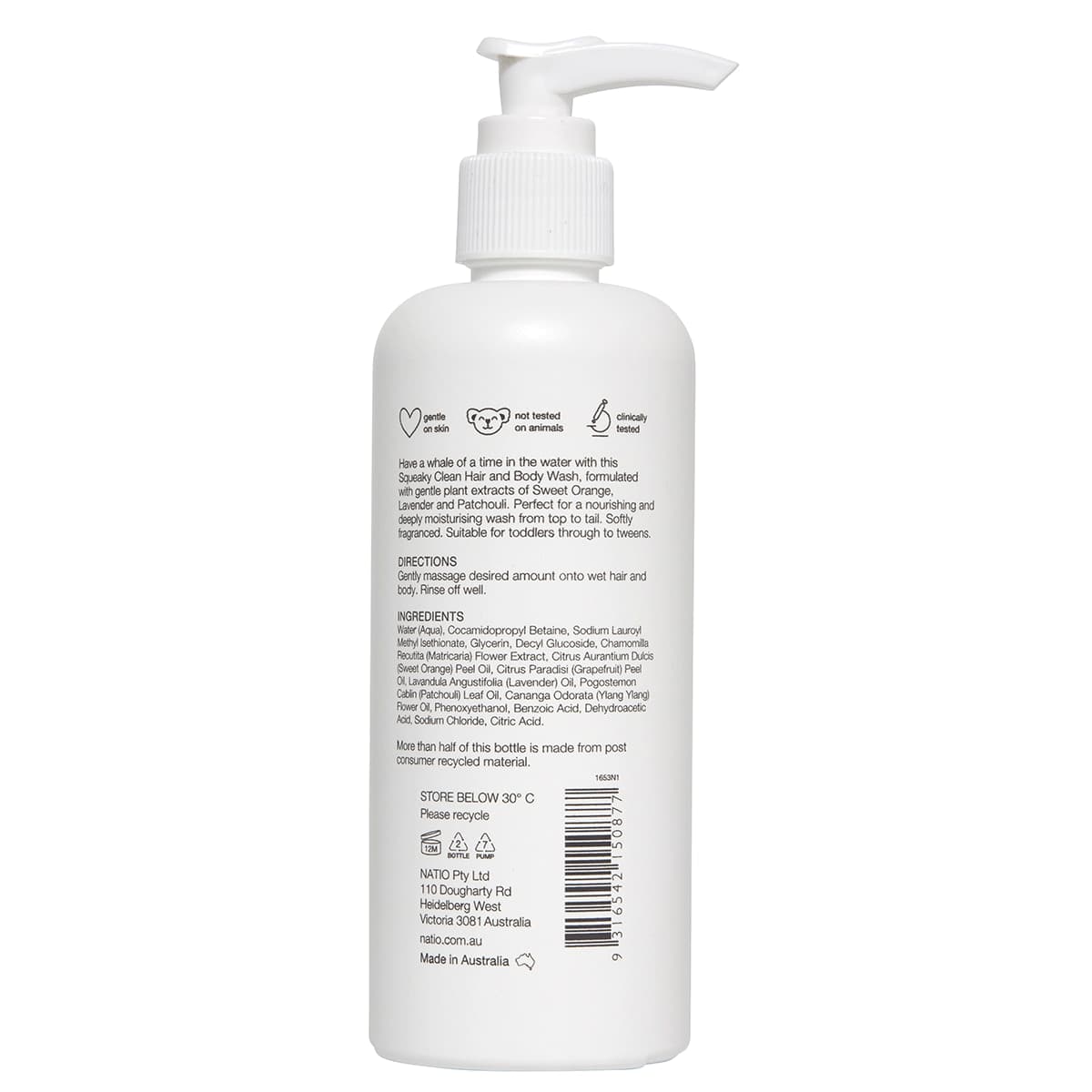 Thumbnail Natio Kids Squeaky Clean Hair & Body Wash 250ml