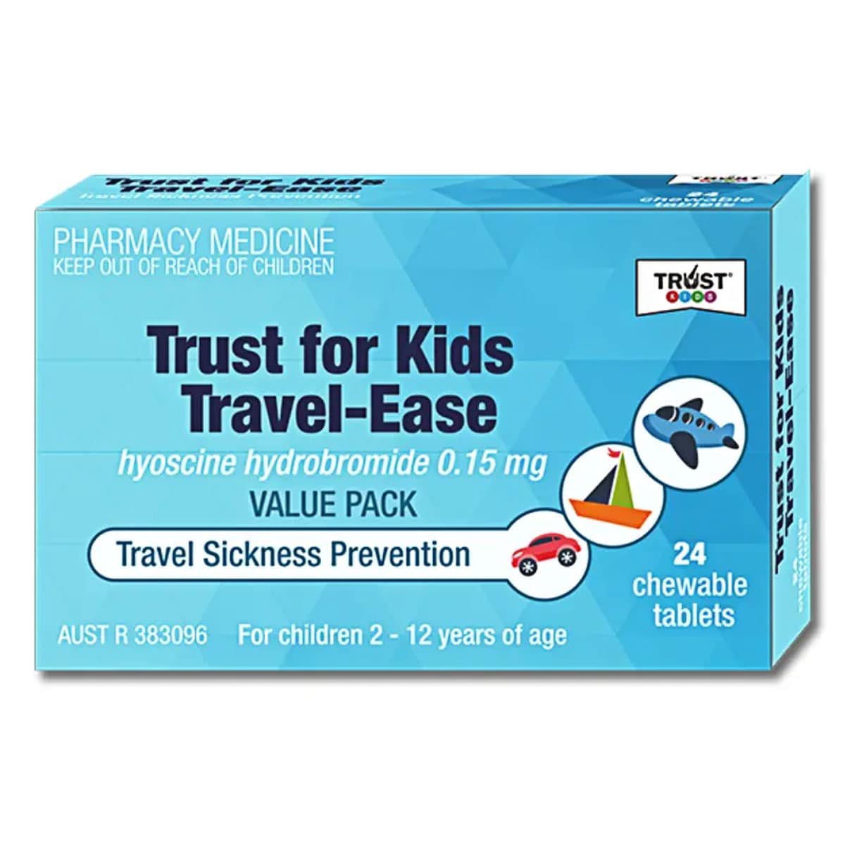 Thumbnail Trust for Kids Travel-Ease 24 Chewable Tablets