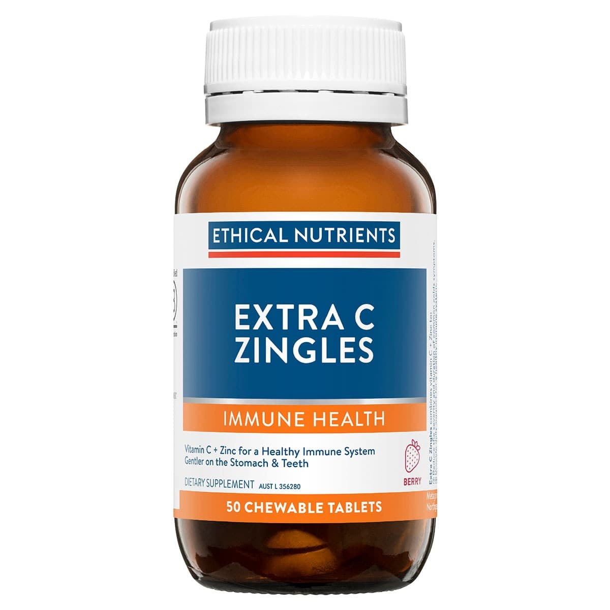 Thumbnail Ethical Nutrients Extra C Zingles Berry 50 Chewable Tablets