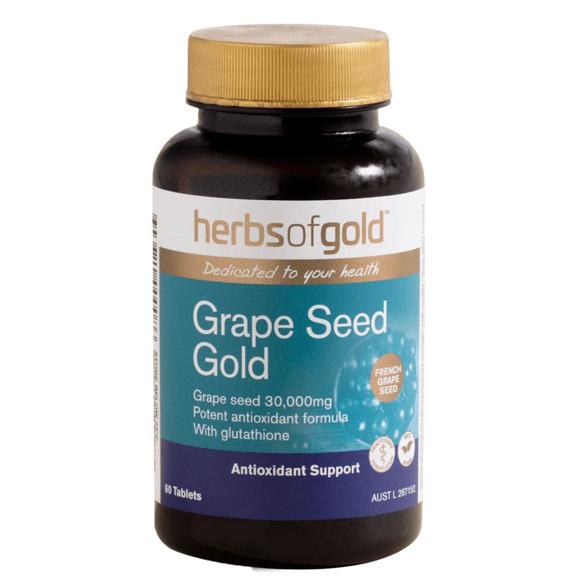 Thumbnail Herbs of Gold Grape Seed Gold 60 Tablets