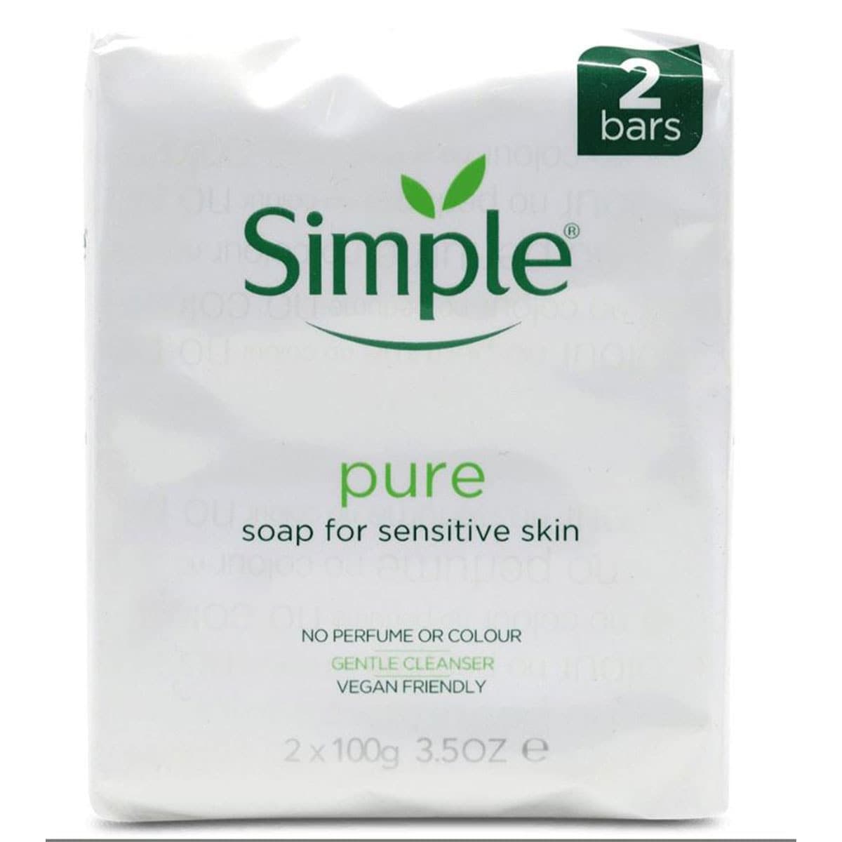 Thumbnail Simple Pure Soap for Sensitive Skin 2x 100g