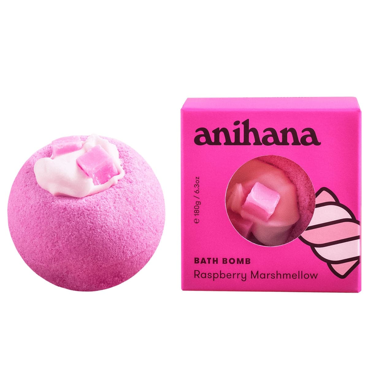 Thumbnail Anihana Bath Bomb Raspberry Marshmallow 180g