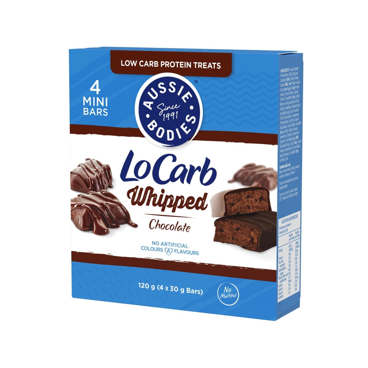Thumbnail Aussie Bodies Lo Carb Whipped Chocolate Bars 4 x 30g