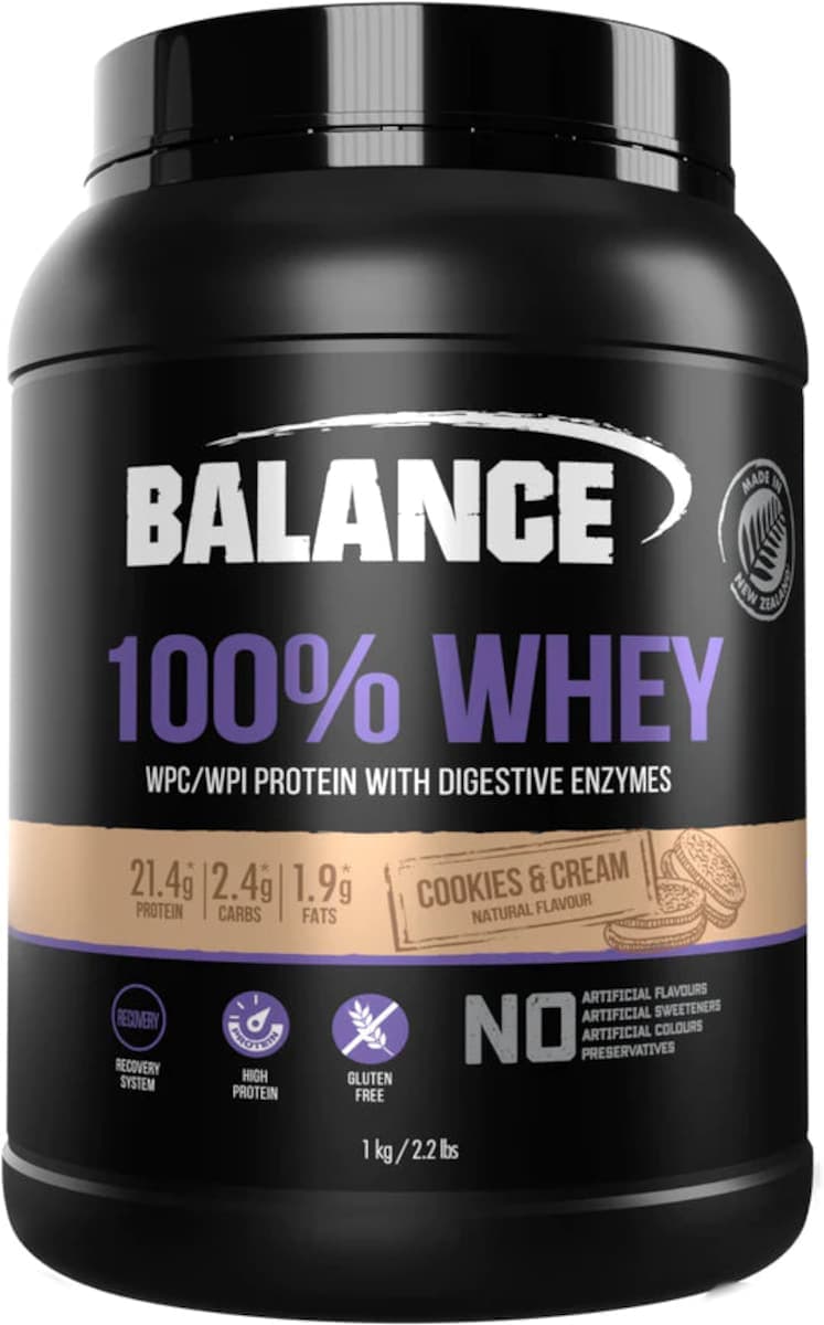 Thumbnail Balance 100% Whey Protein Powder Cookies & Cream 1kg