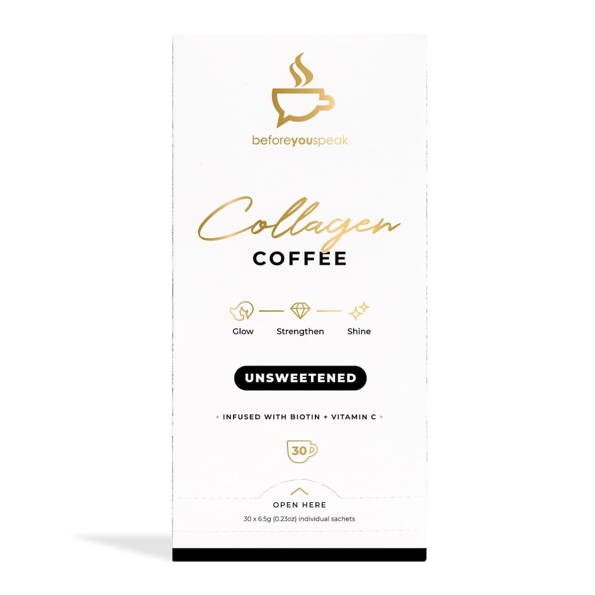 Thumbnail Beforeyouspeak Collagen Coffee Blend Unsweetened 30 x 6.5g