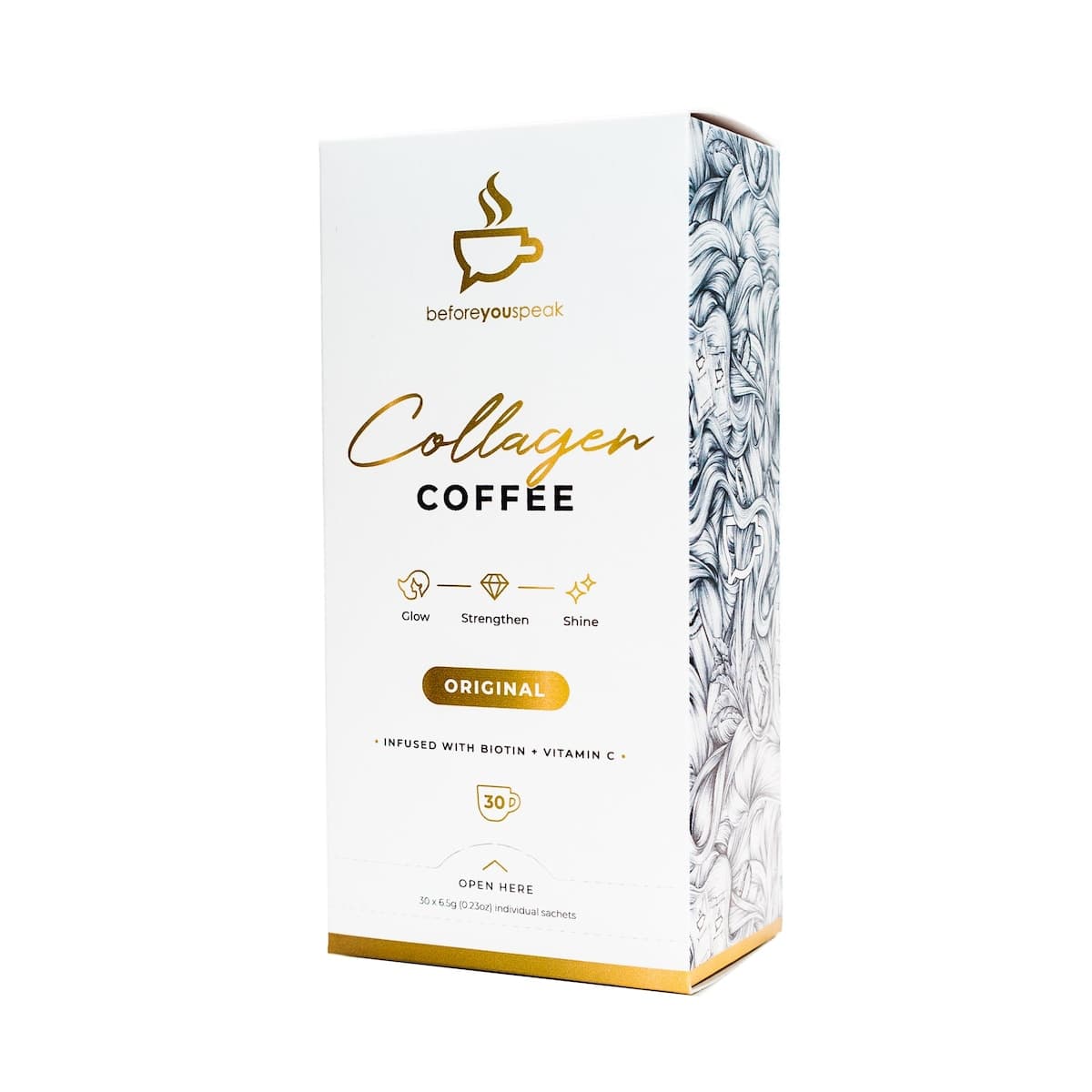 Thumbnail Beforeyouspeak Coffee Collagen Coffee Original 30 x 6.5g