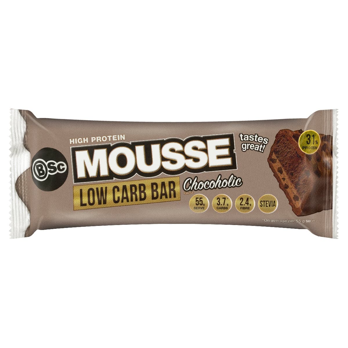 Thumbnail BSc High Protein Low Carb Mousse Bar Chocoholic 12 x 55g