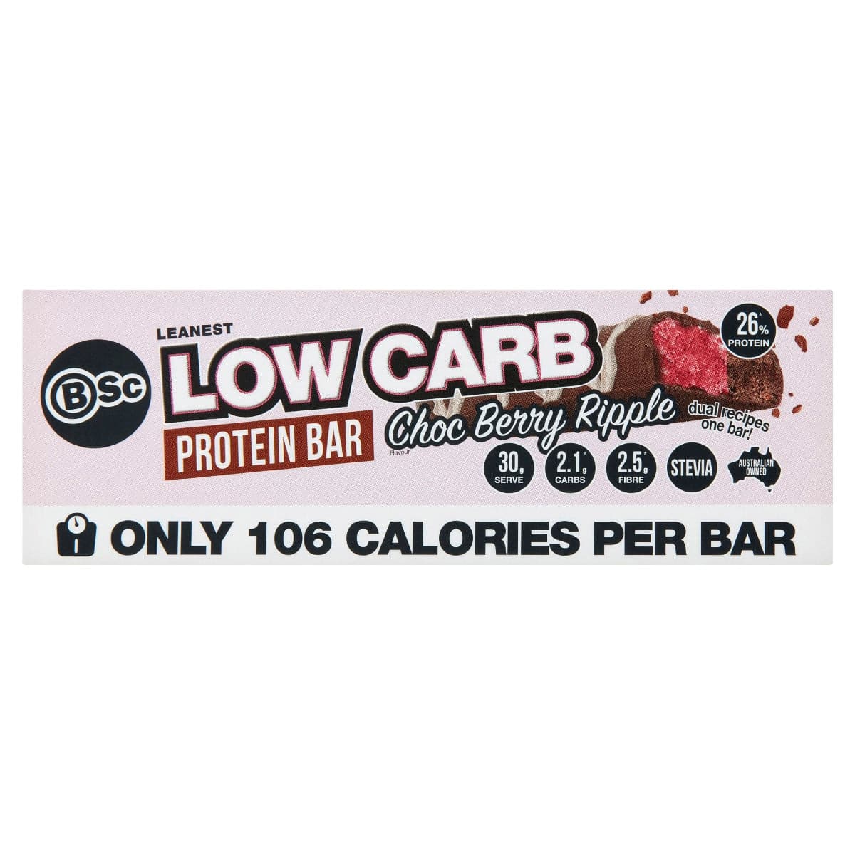 Thumbnail Bsc Body Science Leanest Low Carb Protein Bar Choc Berry Ripple 7 X 30G