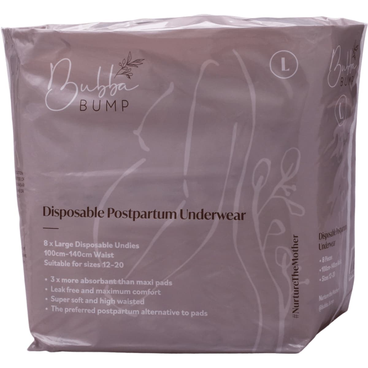 Thumbnail Bubba Bump Disposable Postpartum Underwear L 8 Pack