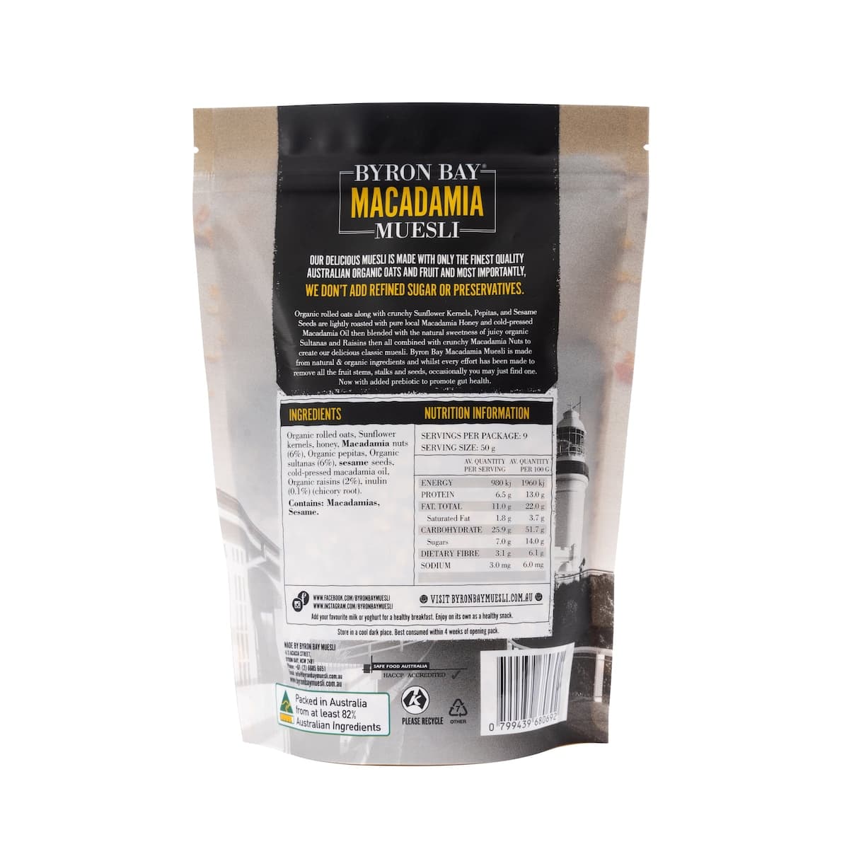 Thumbnail Byron Bay Macadamia Muesli Classic Style 450g