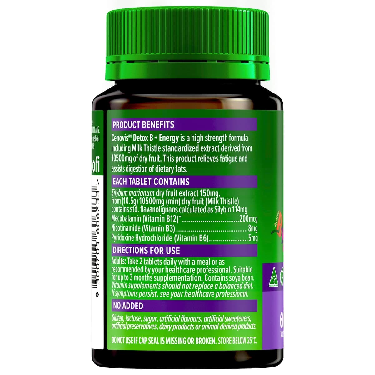 Thumbnail Cenovis Detox B and Energy 60 Tablets