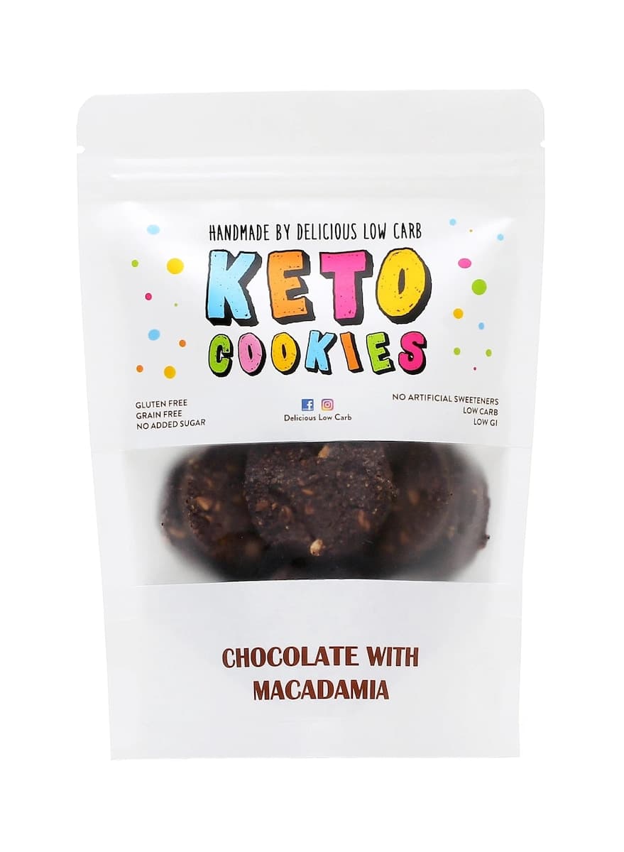 Thumbnail Delicious Low Carb Keto Cookies Chocolate with Macadamia 100g