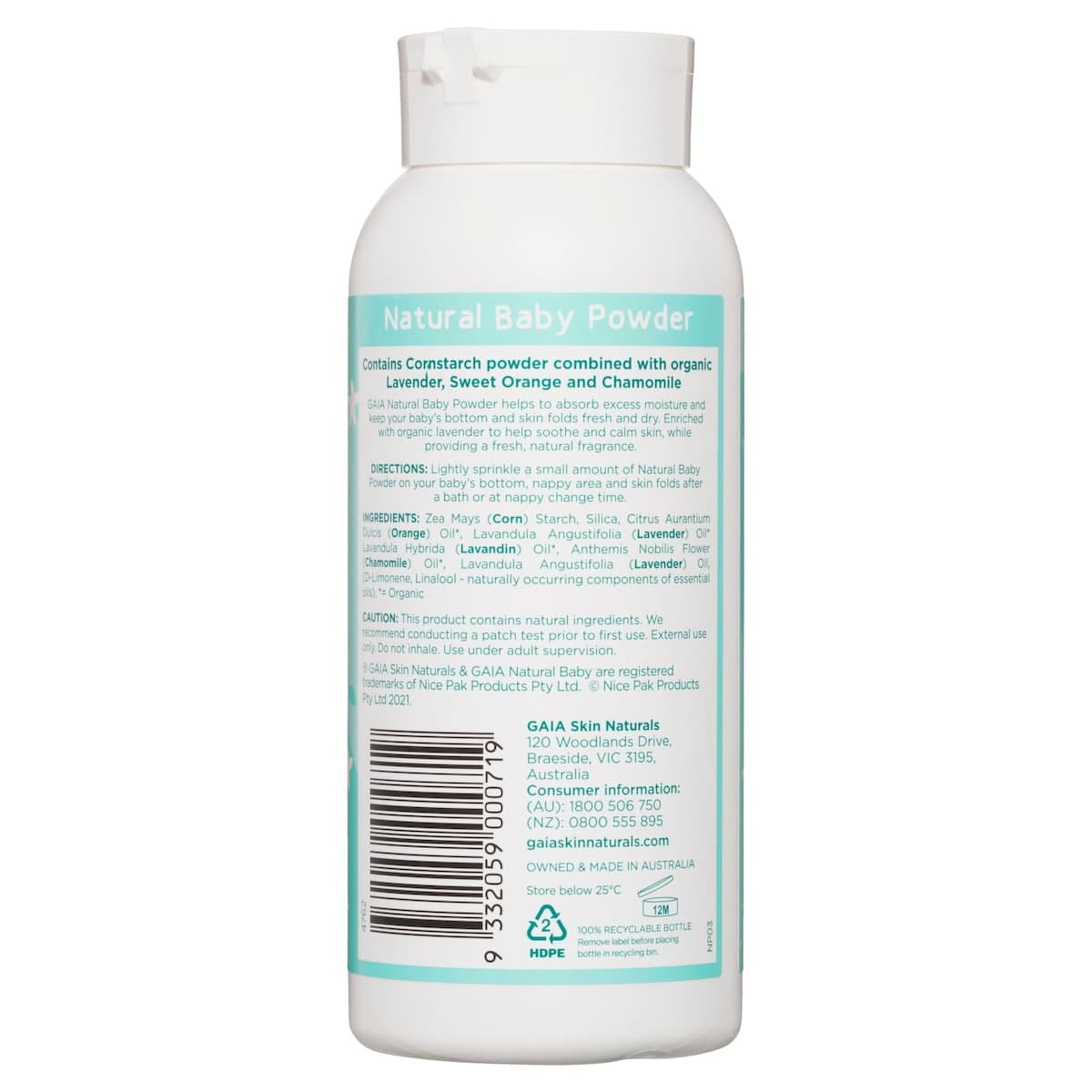 Thumbnail Gaia Natural Baby Powder 200g