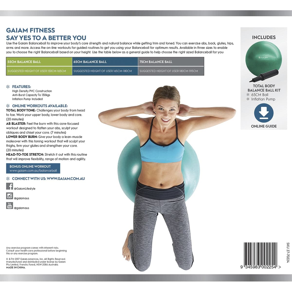 Thumbnail Gaiam Balance Ball 65cm