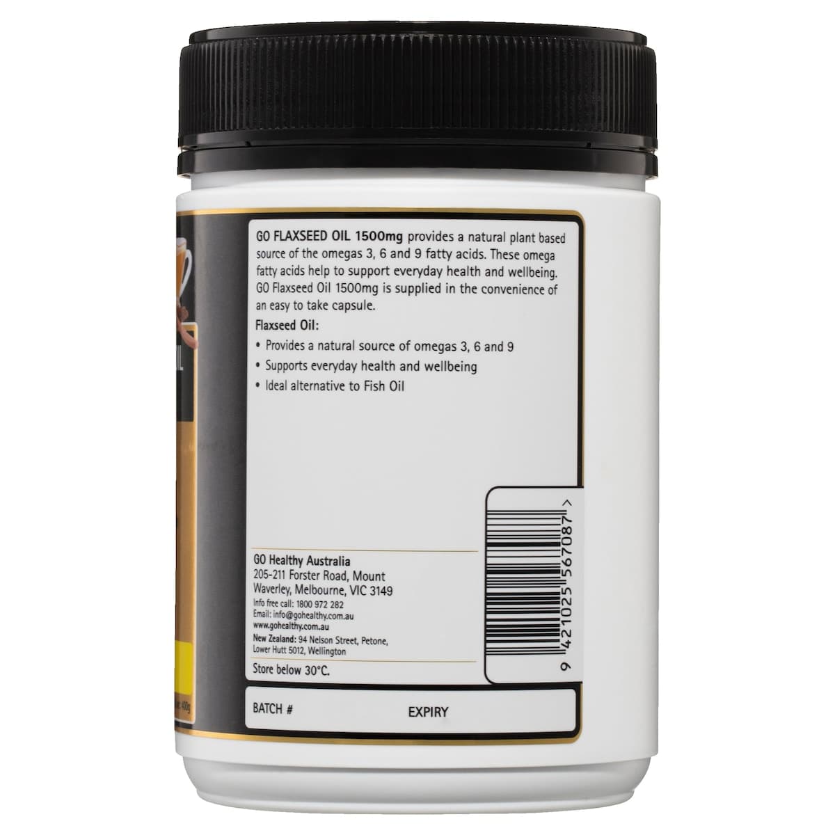 Thumbnail GO Healthy Flaxseed Oil 1500mg 200 Capsules