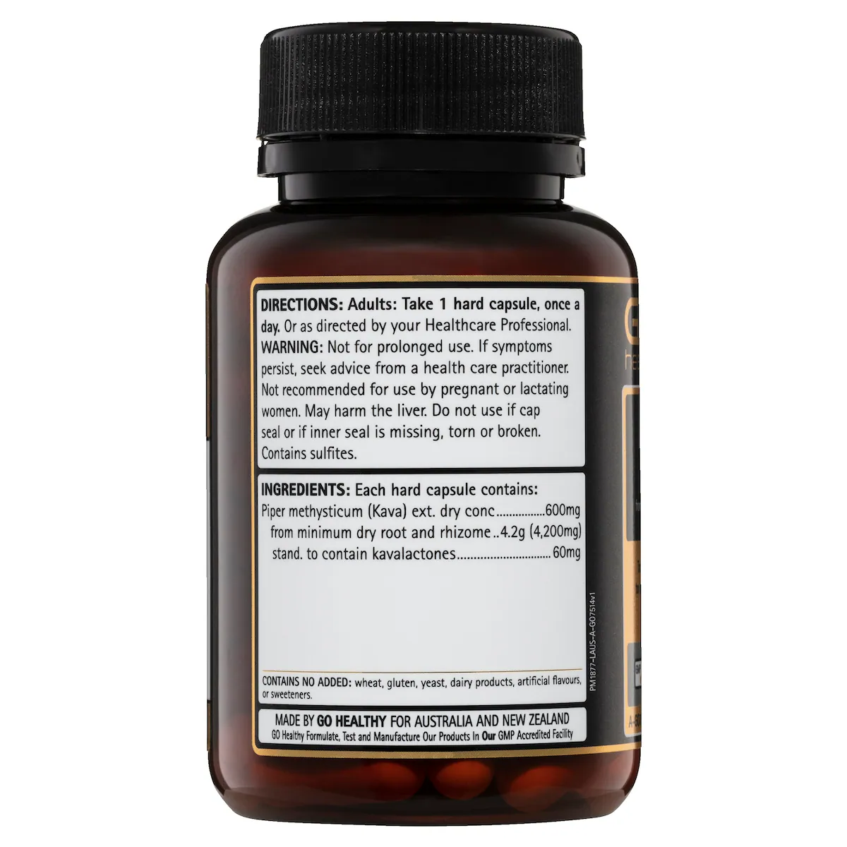 Thumbnail GO Healthy Kava 4200 1-A-DAY 60 Vege Capsules