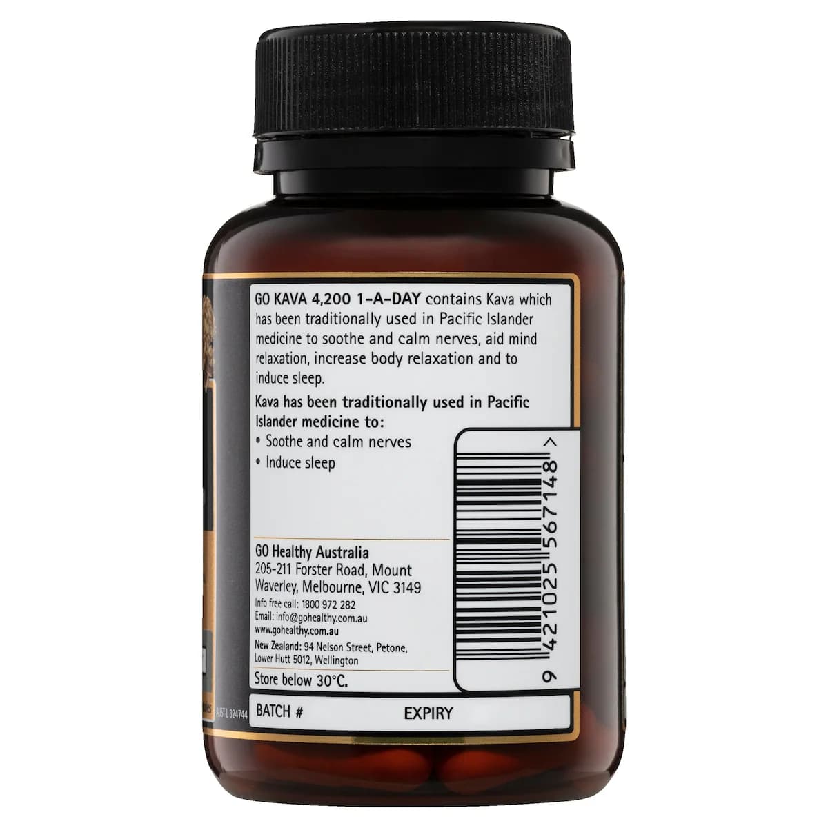 Thumbnail GO Healthy Kava 4200 1-A-DAY 60 Vege Capsules
