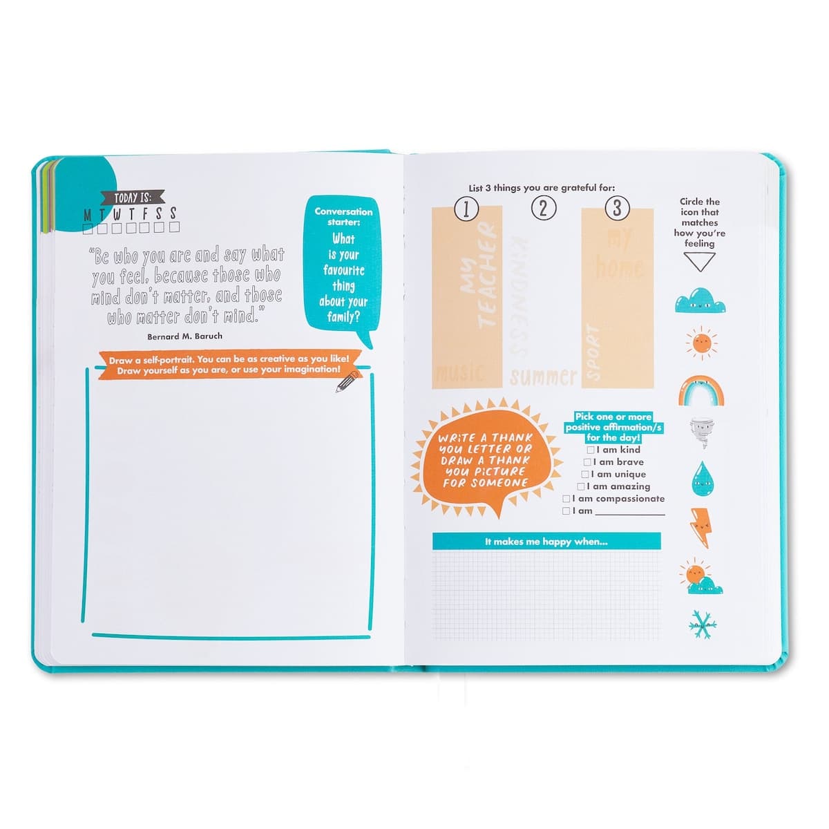 Thumbnail Gratitude Journal for Kids Orange