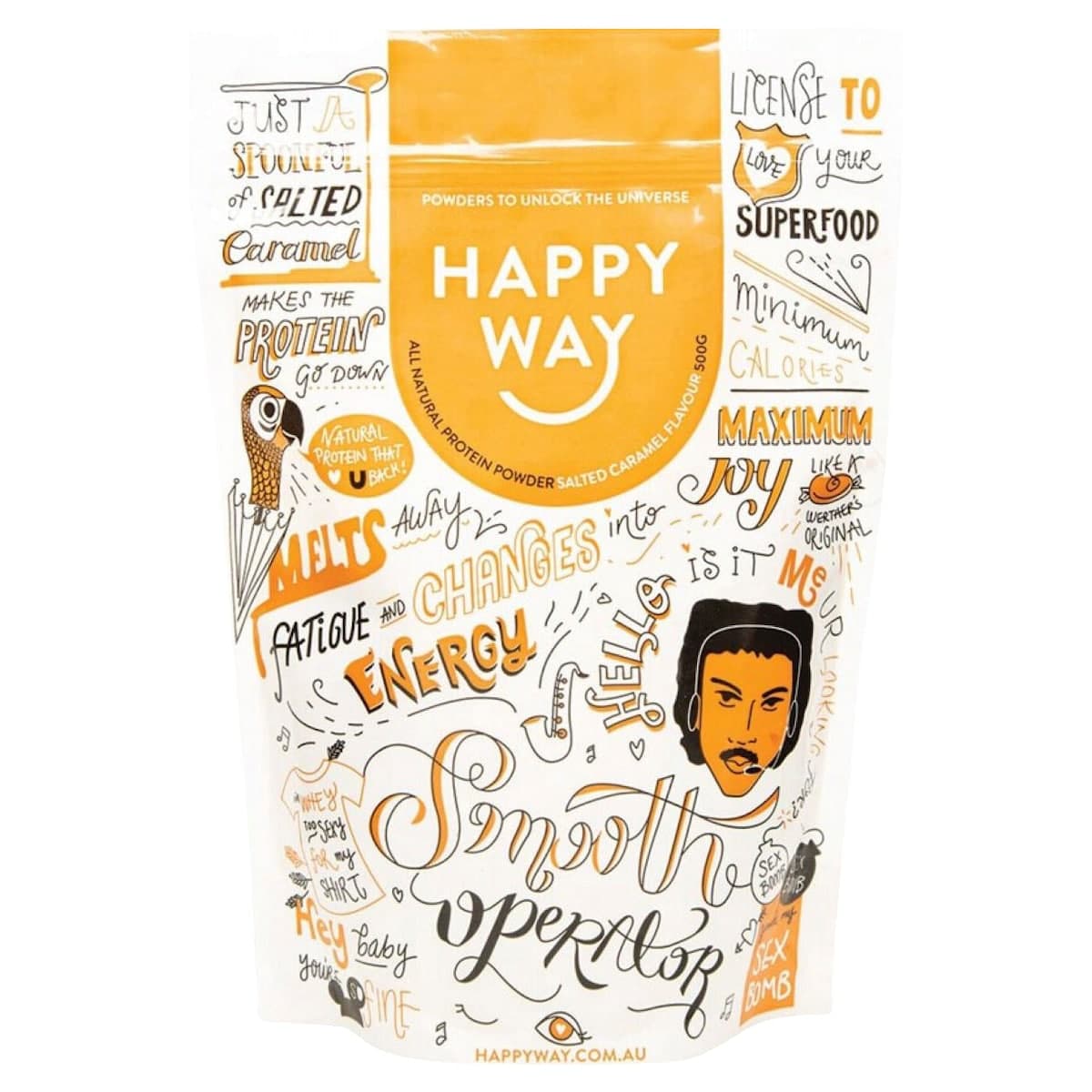 Thumbnail Happy Way Whey Protein Powder Salted Caramel 500g