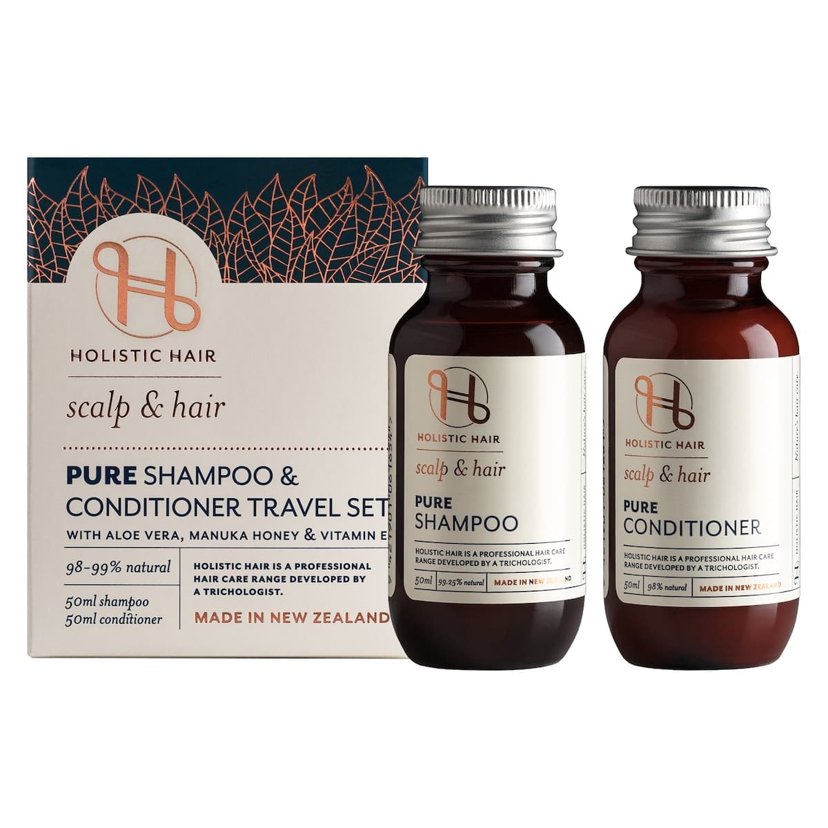 Thumbnail Holistic Hair Pure Shampoo & Conditioner Travel Set - 2x 50ml