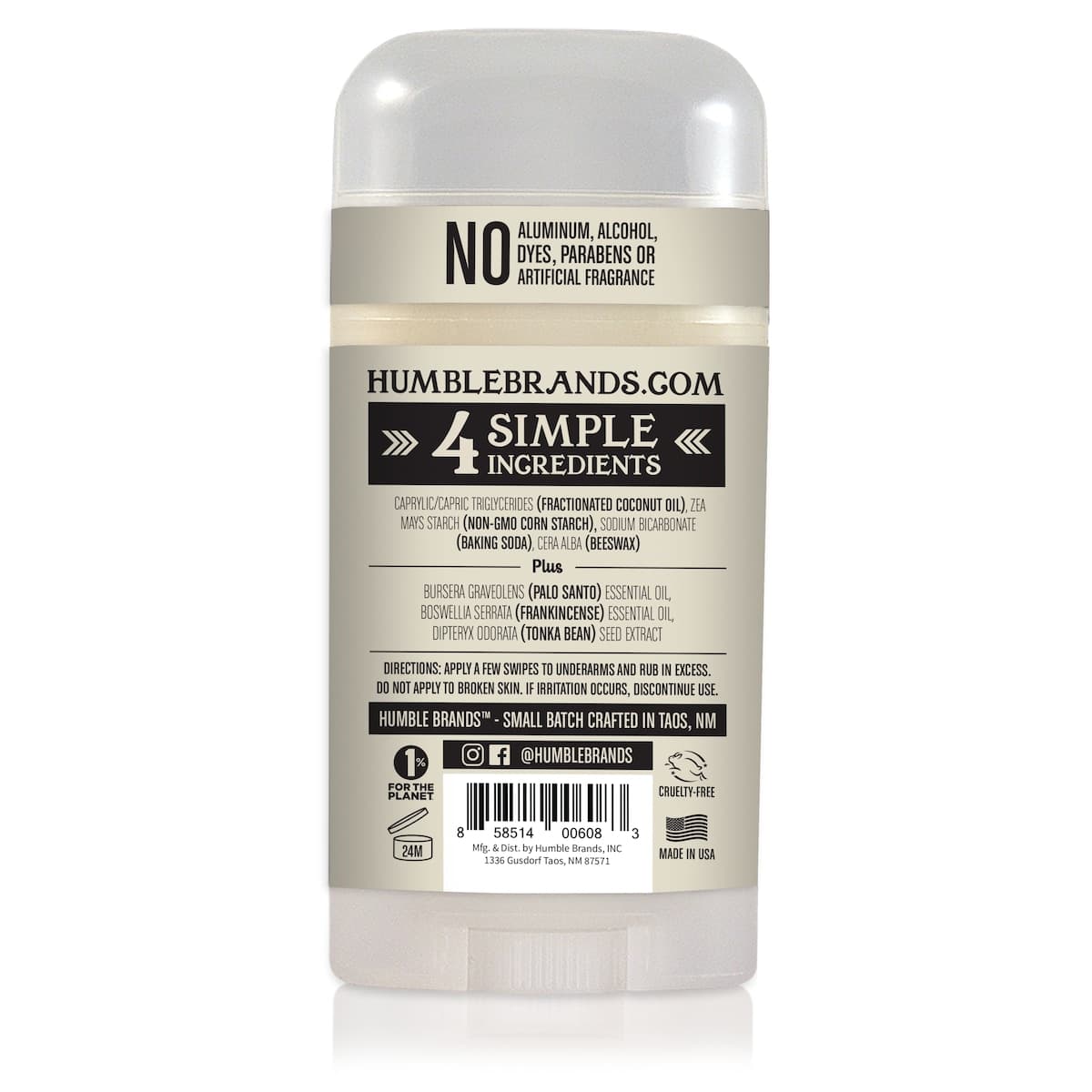 Thumbnail Humble Brands Original Formula Deodorant Palo Santo and Frankincense 70g