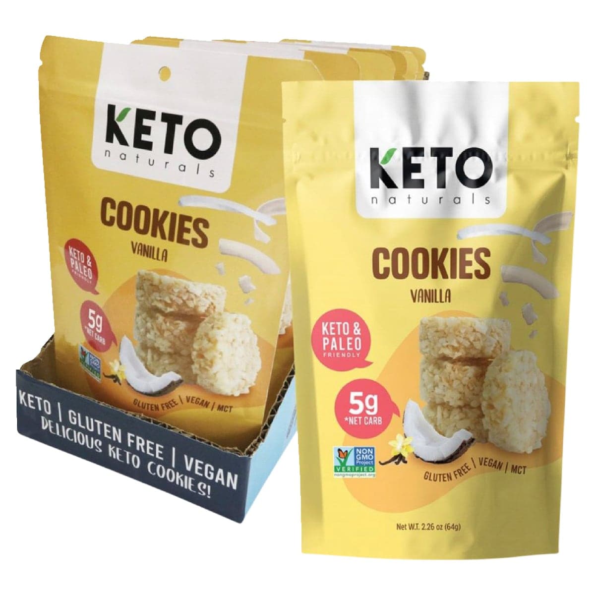 Thumbnail Keto Naturals Cookies Vanilla 64g