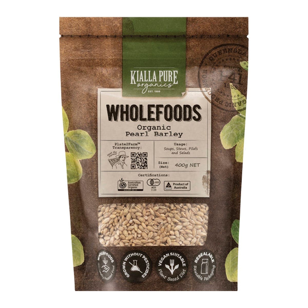 Thumbnail Kialla Organic Pearl Barley 400g
