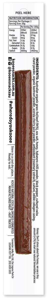 Thumbnail Kooee Sticks Organic Beef Spicy 25g