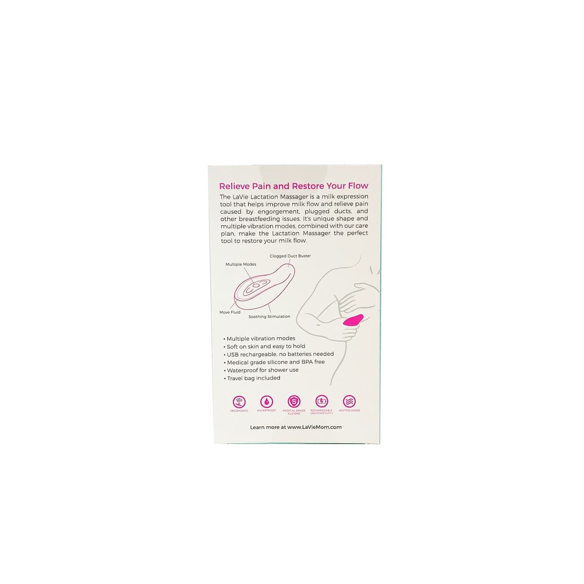 Thumbnail LaVie Lactation Massager- Teal