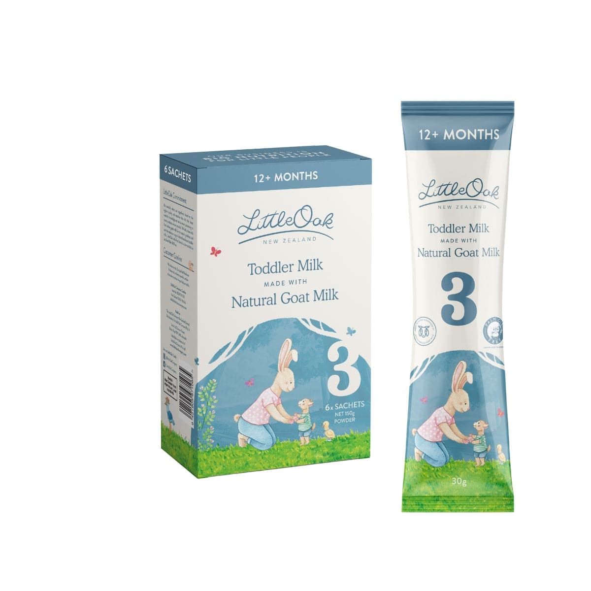 Thumbnail LittleOak Goat's Milk Toddler Sachets Stage 3 - 6 x 30g