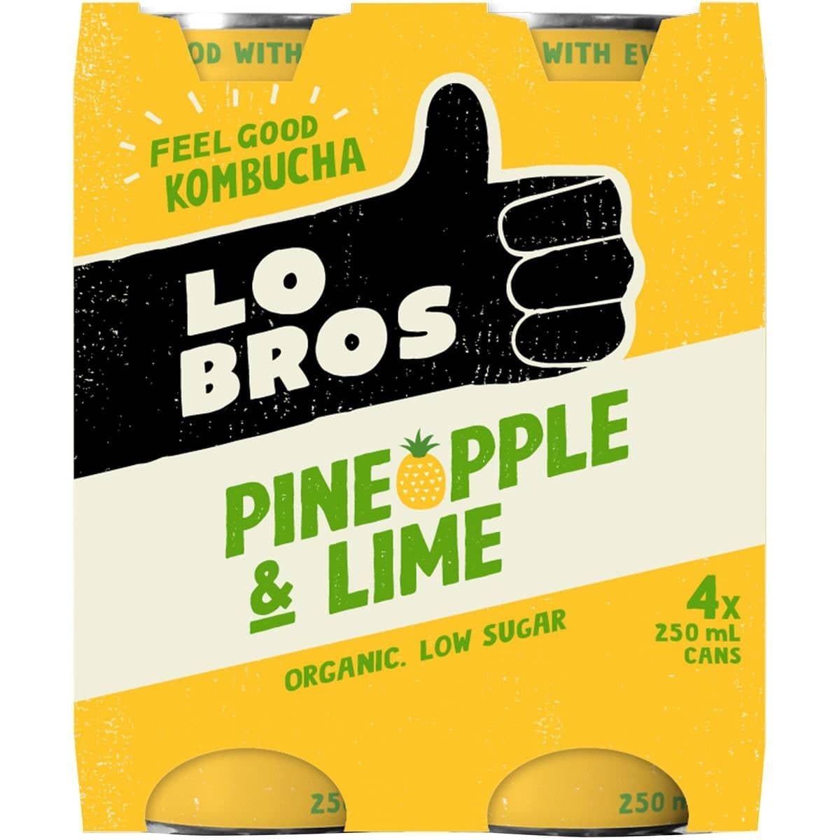Thumbnail Lo Bros Kombucha Pineapple & Lime Cans 24 x 250ml