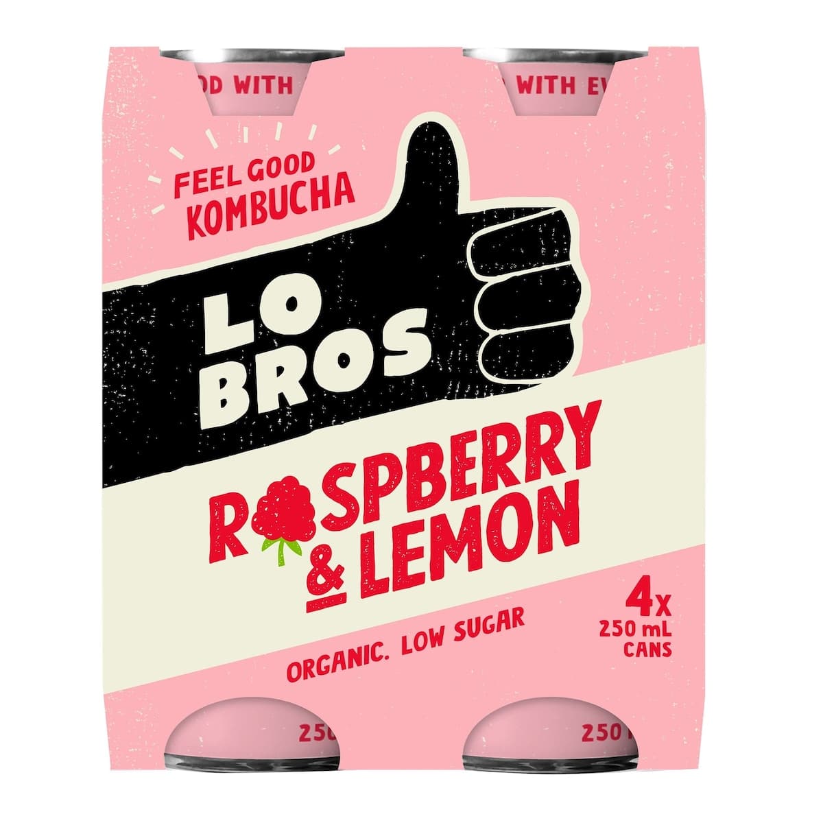 Thumbnail Lo Bros Kombucha Raspberry & Lemon 6x4x250ml