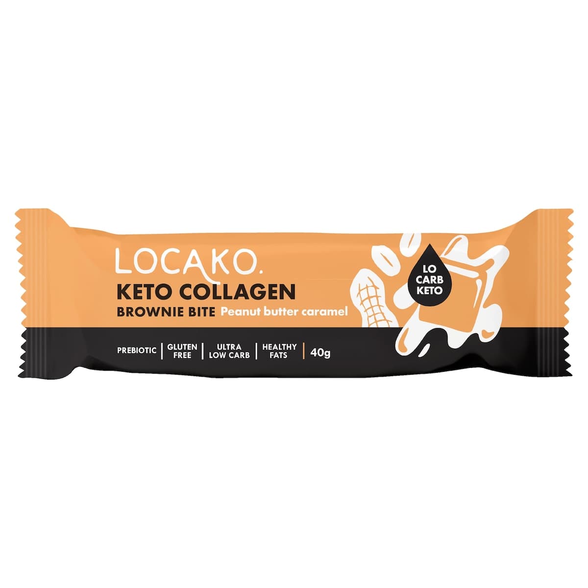 Thumbnail Locako Keto Collagen Brownie Bite Peanut Butter Caramel 40g