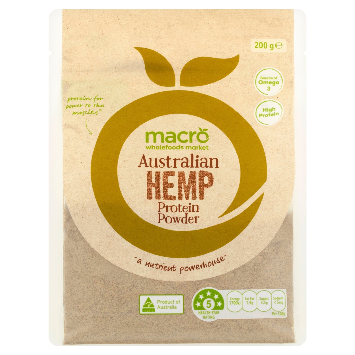 Thumbnail Macro Australian Hemp Seed Protein Powder 200g