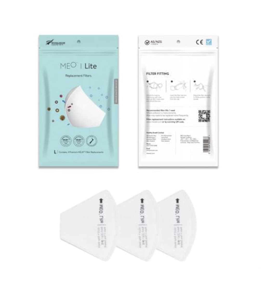 Thumbnail MEO Lite Helix Replacement Filter Large x 3 Pack