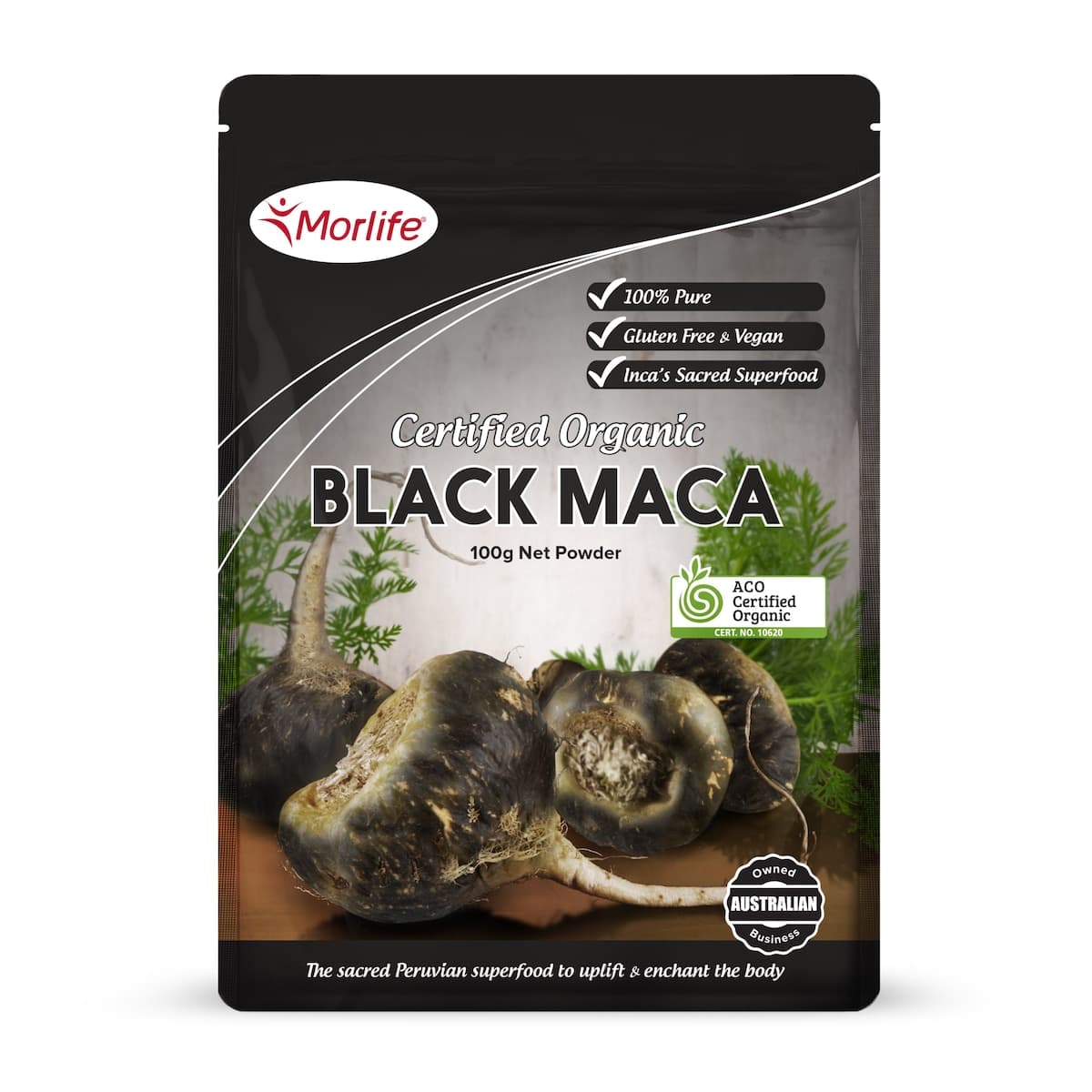 Thumbnail Morlife Certified Organic Black Maca Powder 100g